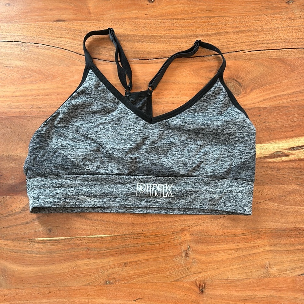 Pink sports bra